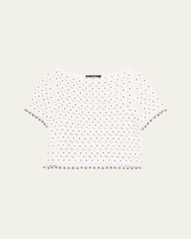 Coco Boat-Neck Crochet Top